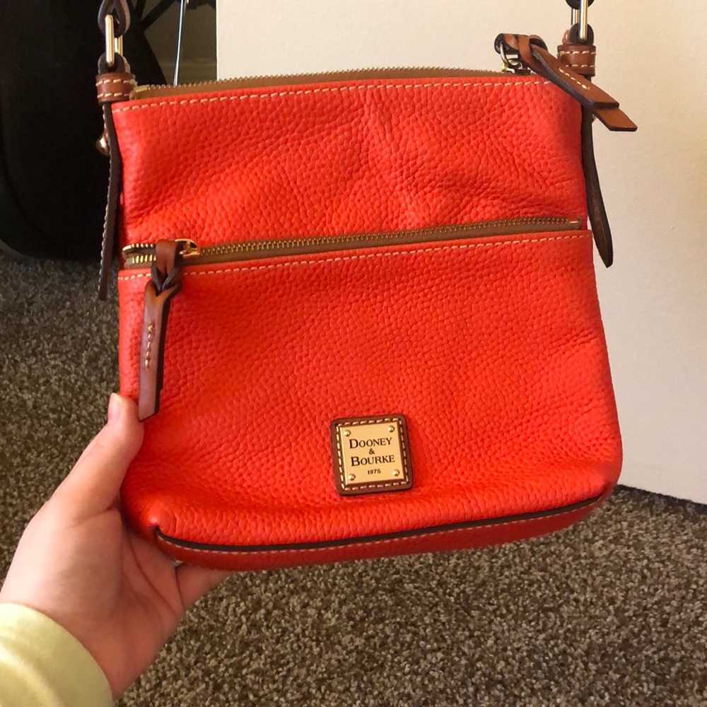 Dooney & Bourke orange leather crossbody